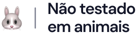 Não testado em animais