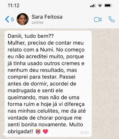 Depoimento de cliente NUMI