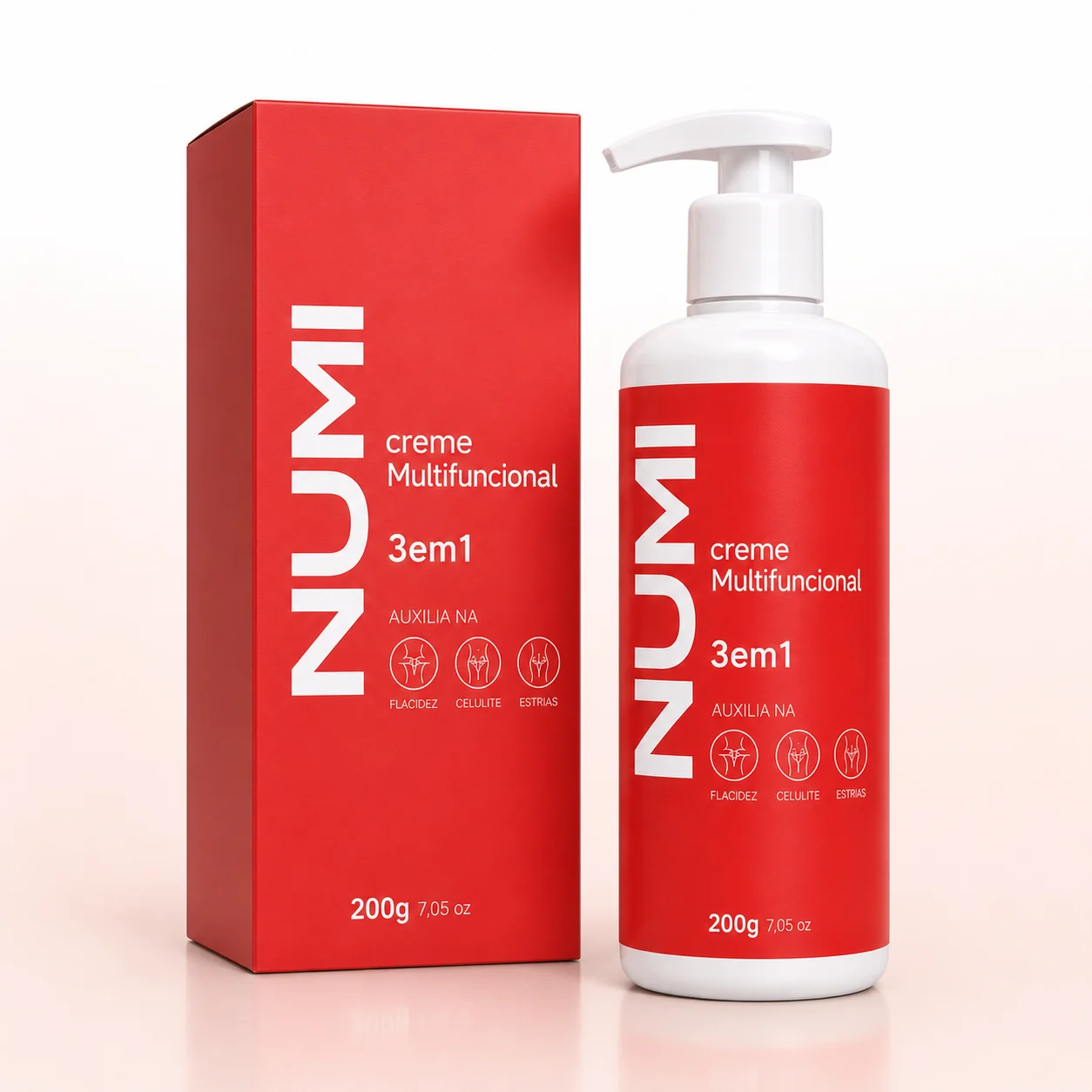 Creme NUMI 3 em 1 com embalagem